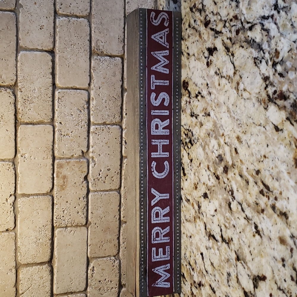 MERRY CHRISTMAS Wooden Box Sign